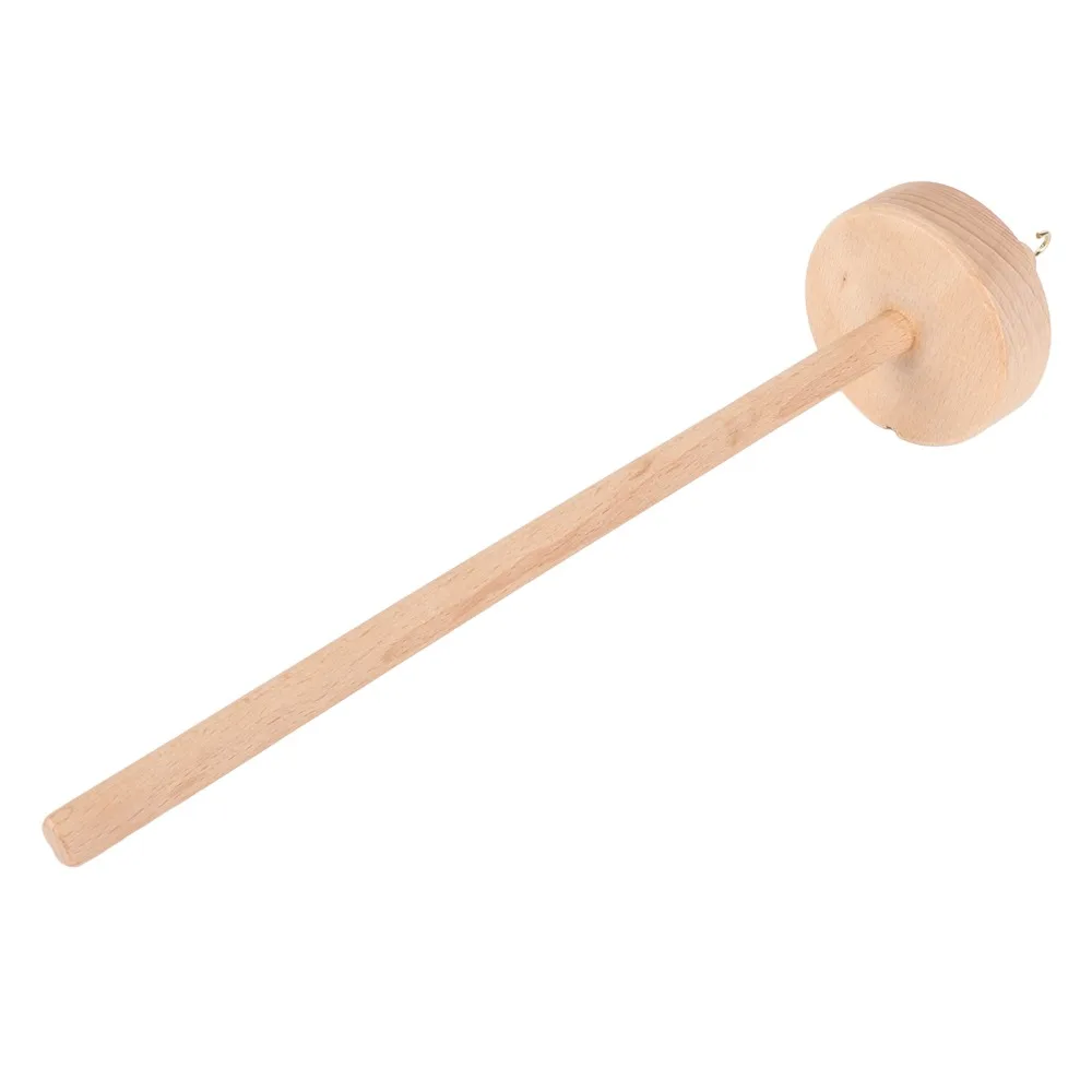 Premium Artisan Carved Drop Spindle Solid Wood Comfortable Touch Yarn Spinning Tool Top Whorl Spindle For Spinning Enthusiasts