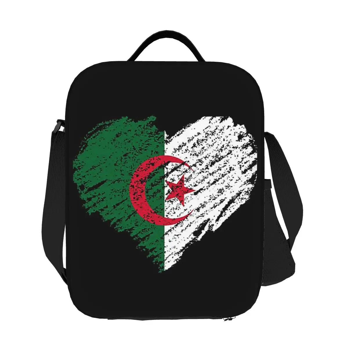 

Scribble I Love Algeria Flag Изолированные сумки для обеда Ланч-бокс-холодильник Термальный ланч-бокс Сумка для обеда для женщин Студенческий офис