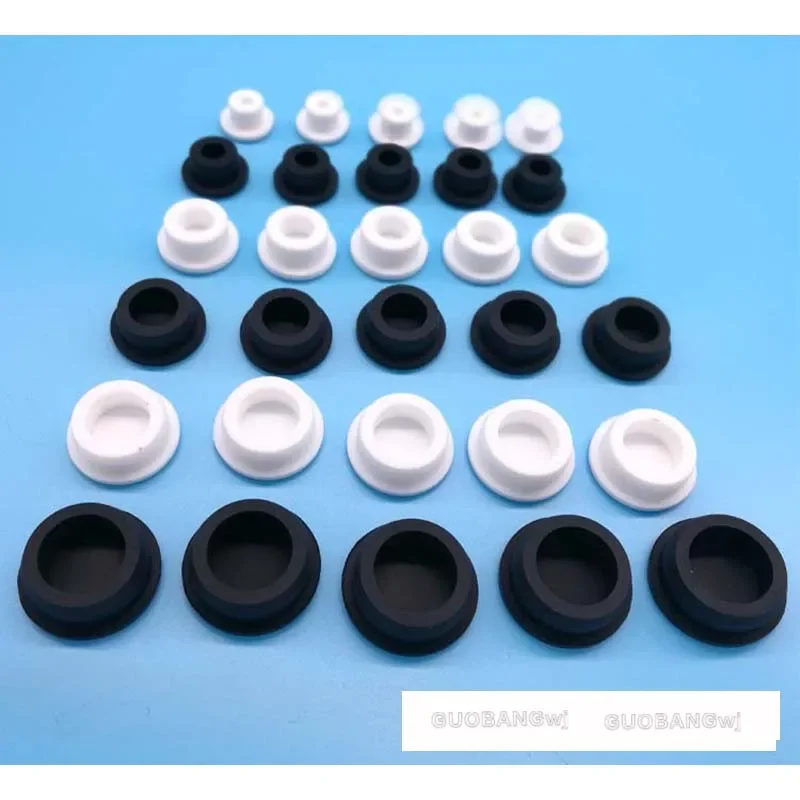 Wit/Zwart 85mm-200mm Siliconen Rubber Gat Plug T-Type Inserts Afdichting Stekkers Stopper Eindkappen Stofdichte Beschermhoes