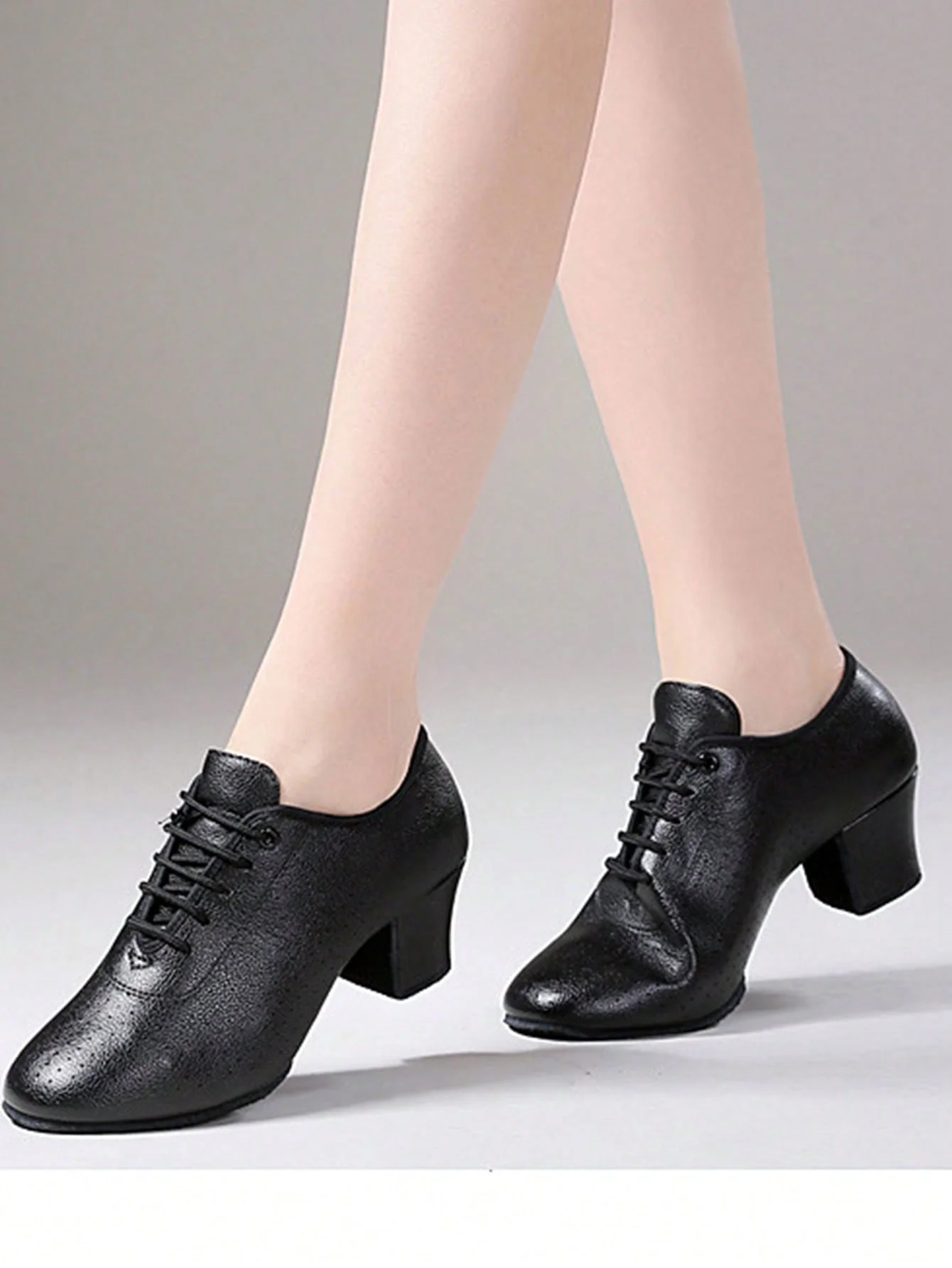 Women Latin Dance Shoes Salsa Ballroom Shoe Soft Sole Breath PU Woman's Practice Dancing Shoes Heel 5cm Ladies Dance Sneakers