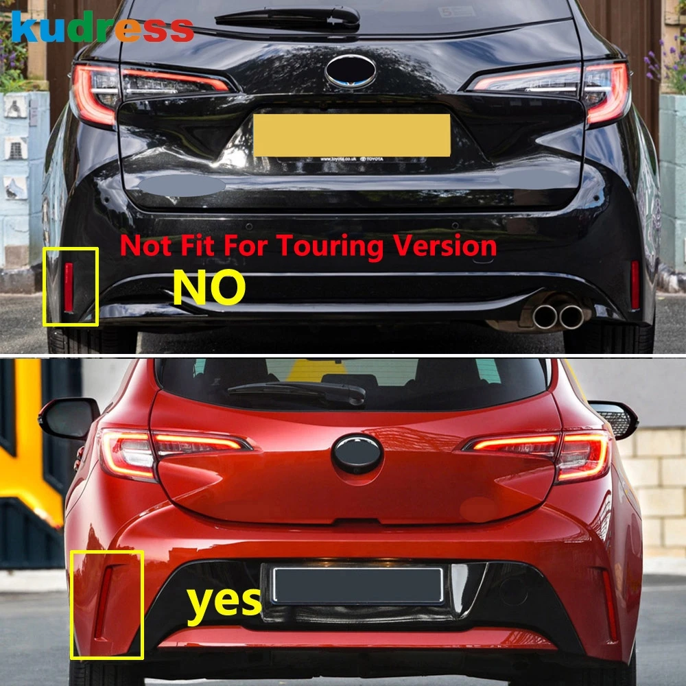 Rear Bumper Fog Light Lamp Cover Trim For Toyota Corolla 2019-2023 Hatchback Chrome Car Tail Foglight Bezel Trims Accessories