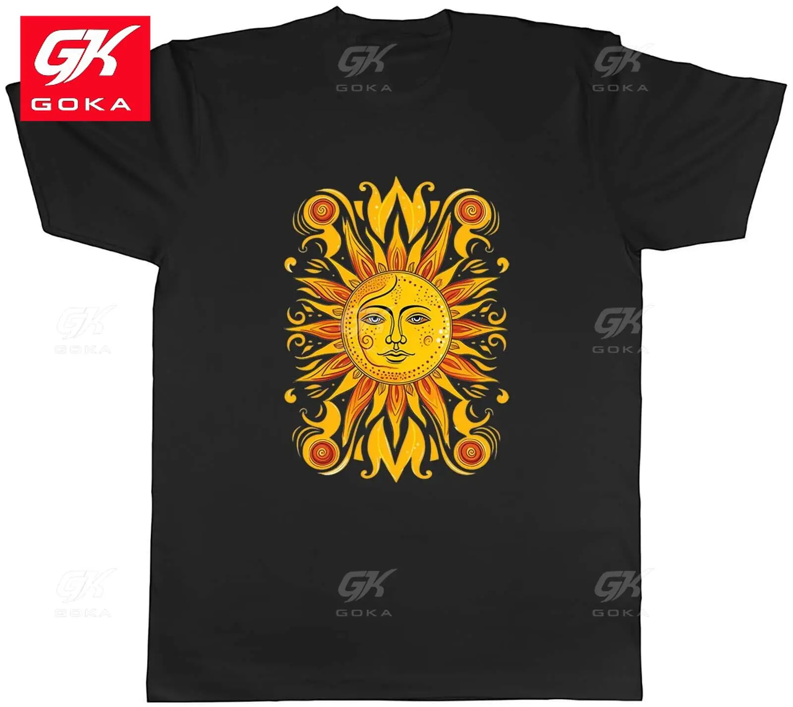 Sun Tarrot Mens T-Shirt Major Arcana Sunshine Joy Tee Gift Graphic Clothing Cotton Tees Vintage Tops Printed Classic Tshrits