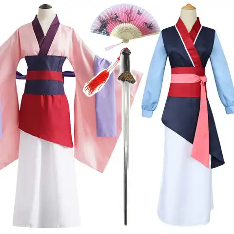 Adult Hua Mulan Costume Young Mulan Costume Dress Women Mushu Dragon Halloween Stage Teen Mulan Cosplay Carnival Costume Clothes
