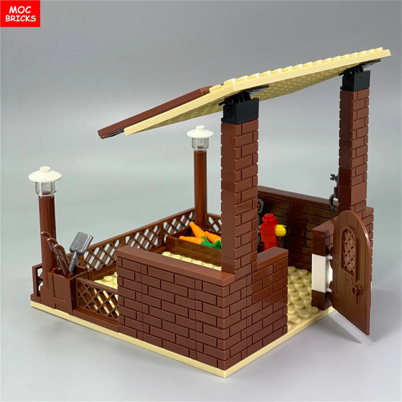 MOC Bricks Cute Sheep Goat Shed Sheepfold Animal DIY Farm Grassland View Building Blocks Accessories Children's Toys Gifts