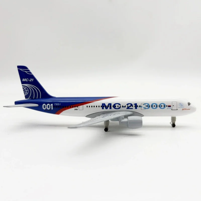 

Fit For Scale Model Airplane 20CM Russian MC-21 Aircraft Metal Die-cast Toy Model with Wheels Collection Display Gift