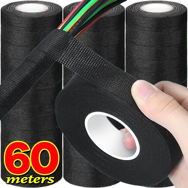 Electrical Tape Heat-resistant Harness Bundle Insulation Auto Wiring Fabric Cloth Wrap Waterproof Cable Organizer Adhesive Tapes