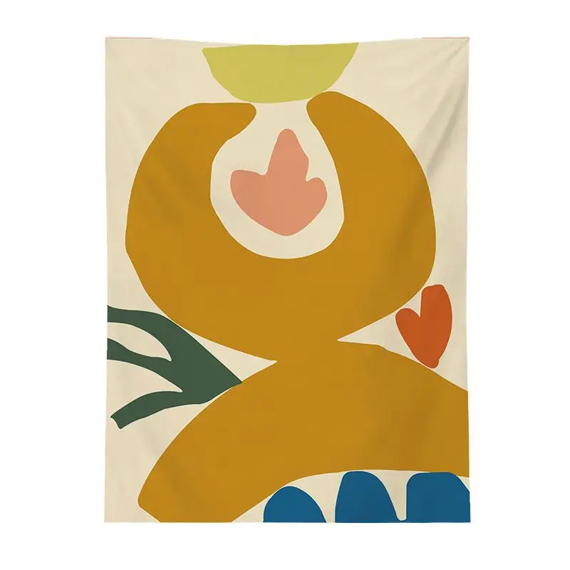 VIKAMA Morandi Hill Crescent Tapestry, Bohemian Landscape Moon Aesthetic Wall Hanging for Bedroom Living Room Decor