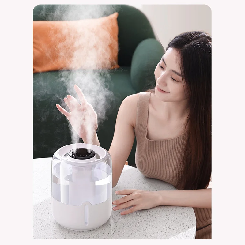Dual Spray Humidifier Usb 6.8l Large Capacity Home Quiet Bedroom Led Digital Display Night Light Office Desktop Mini Diffuser