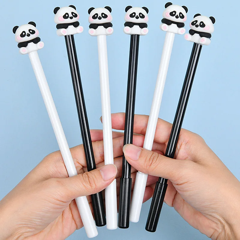 24Pcs Wholesale New cute bear panda cartoon student gender-neutral pen creative learning stationery prizes Back to school