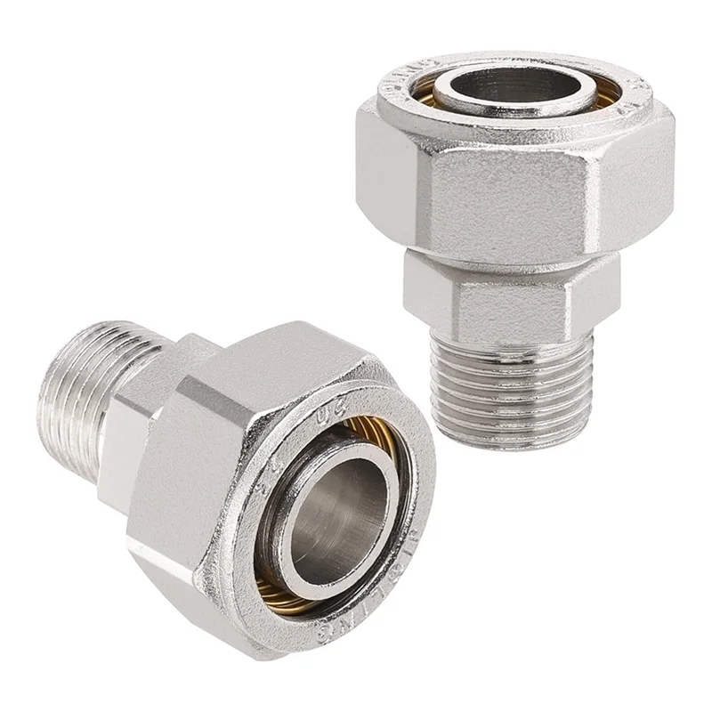 

HHO-3/4-дюймовые прямые фитинги для воздушных труб, переходные фитинги с наружной резьбой NPT 3/4 х 1/2 дюйма, латунно-никелированные, 2 шт.