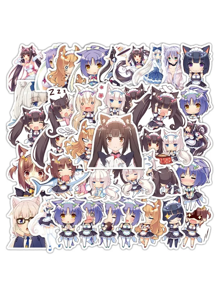53 szt. Nekopara Love Development Gra Dekoracyjna Walizka Laptop Kask Naklejki Wodoodporne — Zdjęcie 2 z 2