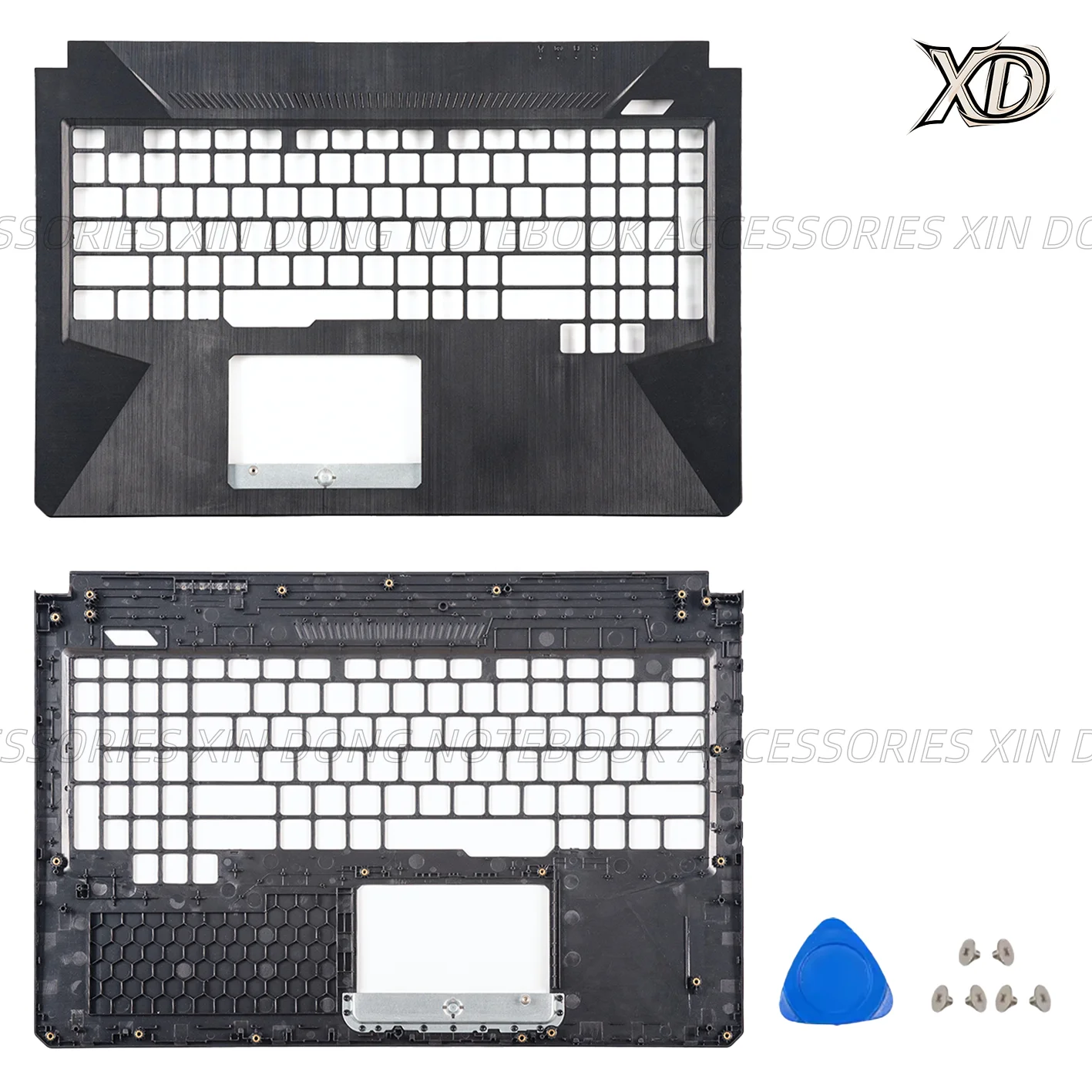 حافظة جديدة لأجهزة الكمبيوتر المحمول TUF Gaming FX504 FX504G FX504GD FX80 FX80G FX80GD غطاء خلفي LCD/الحافة الأمامية/المفصلات/مسند اليد/الغطاء السفلي