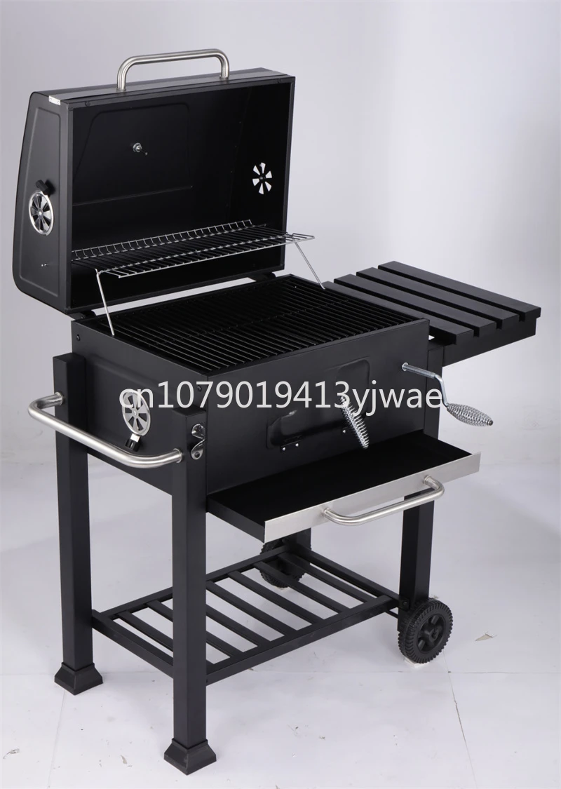 Quality Portable Simple Installation Oil Barrel Stove Bbq Courtyard Large Square Barbecue Stove Heating Stove Barbecue Grill