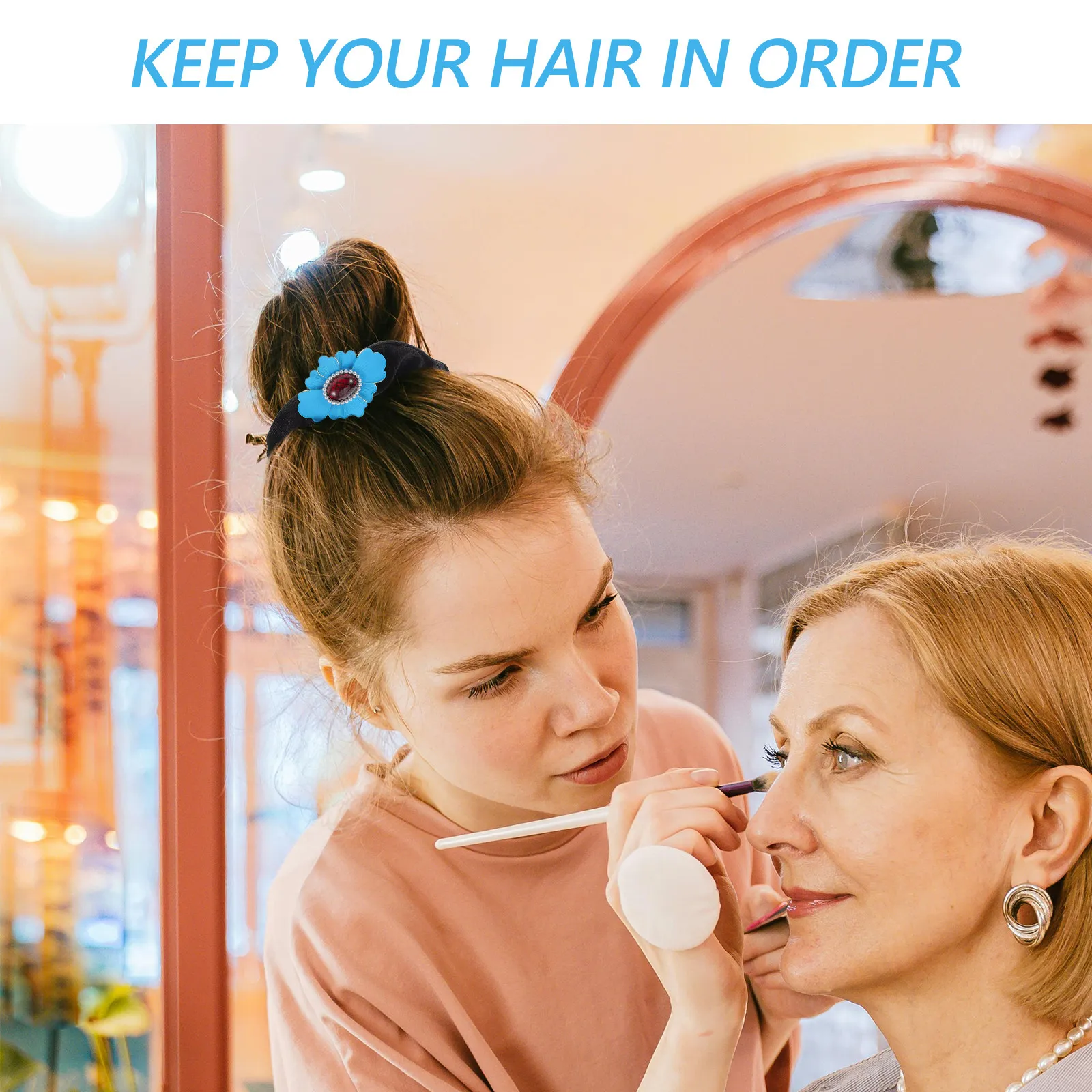 

Большие резинки для волос металлического синего цвета, эластичные, для густых длинных волос, для женщин, на каждый день, для вечеринок, для свадеб