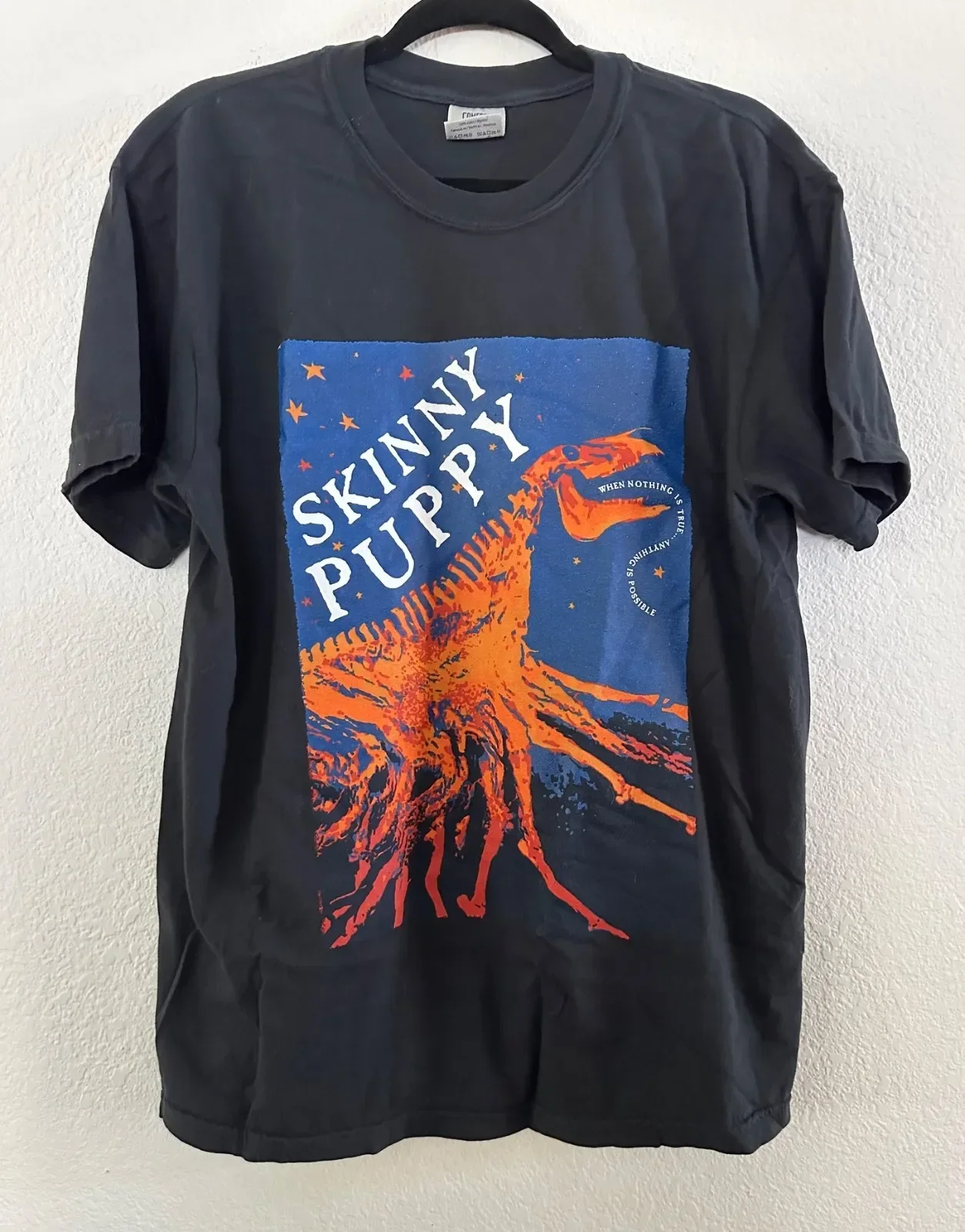 Official Skinny Puppy Band Cotton Black Nothing is True 2023 Final Tour L Shirt