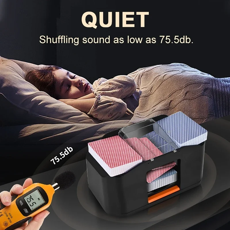 Rechargeable Automatic Card 2 Decks Shuffling Machine Electric Poker Card Shuffler tool device for Card Games Home Party