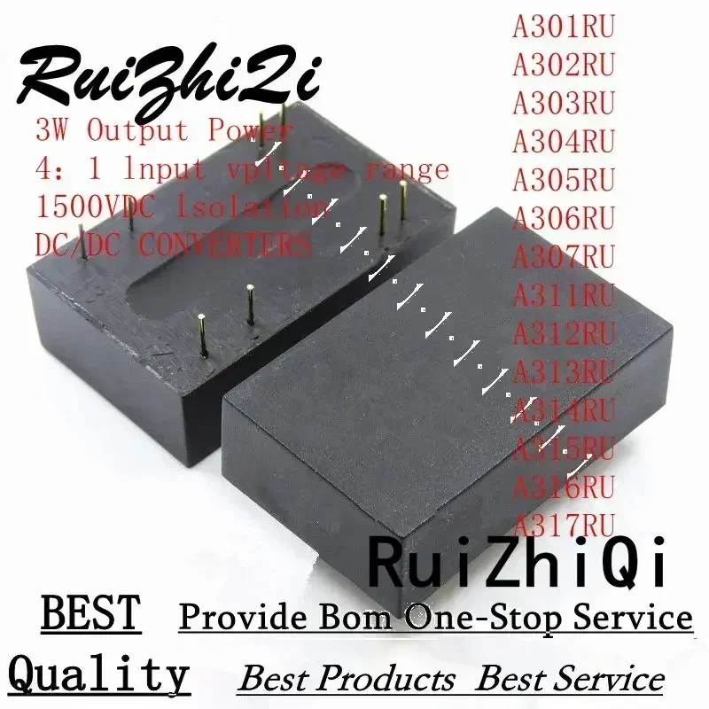 

10PCS/LOT A301RU A302RU A303RU A304RU A305RU A306RU A307RU A311RU A312RU A313RU A314RU A315RU A316RU A317RU 3W 4:1 1500VDC DC/DC