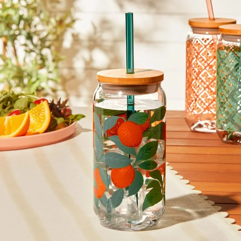 

2025 20-Ounce Acrylic Can Shape Tumbler, Orange & Green