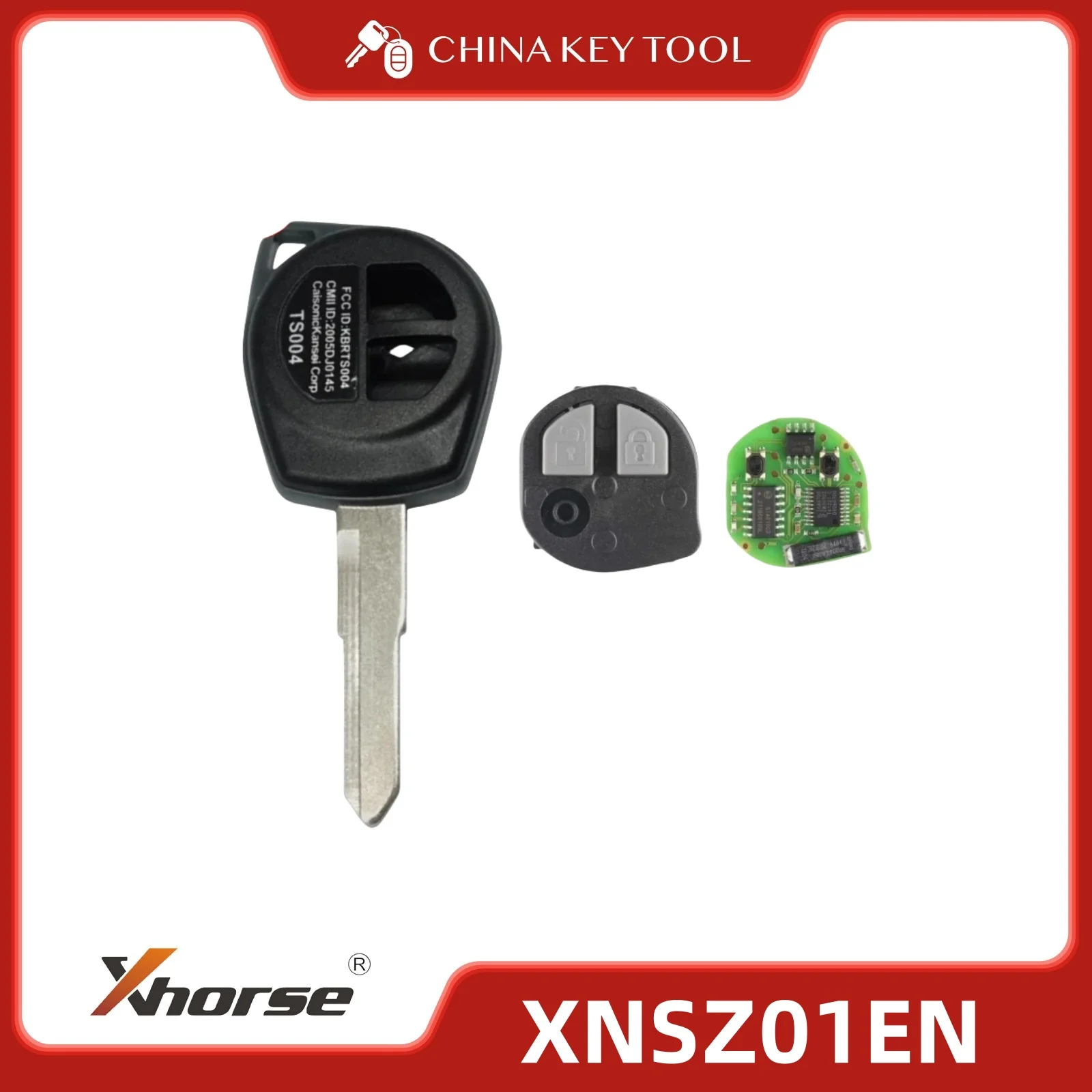 

1PCS Xhorse XNSZ01EN Wireless Remote Key 2 Buttons With Key Shell
