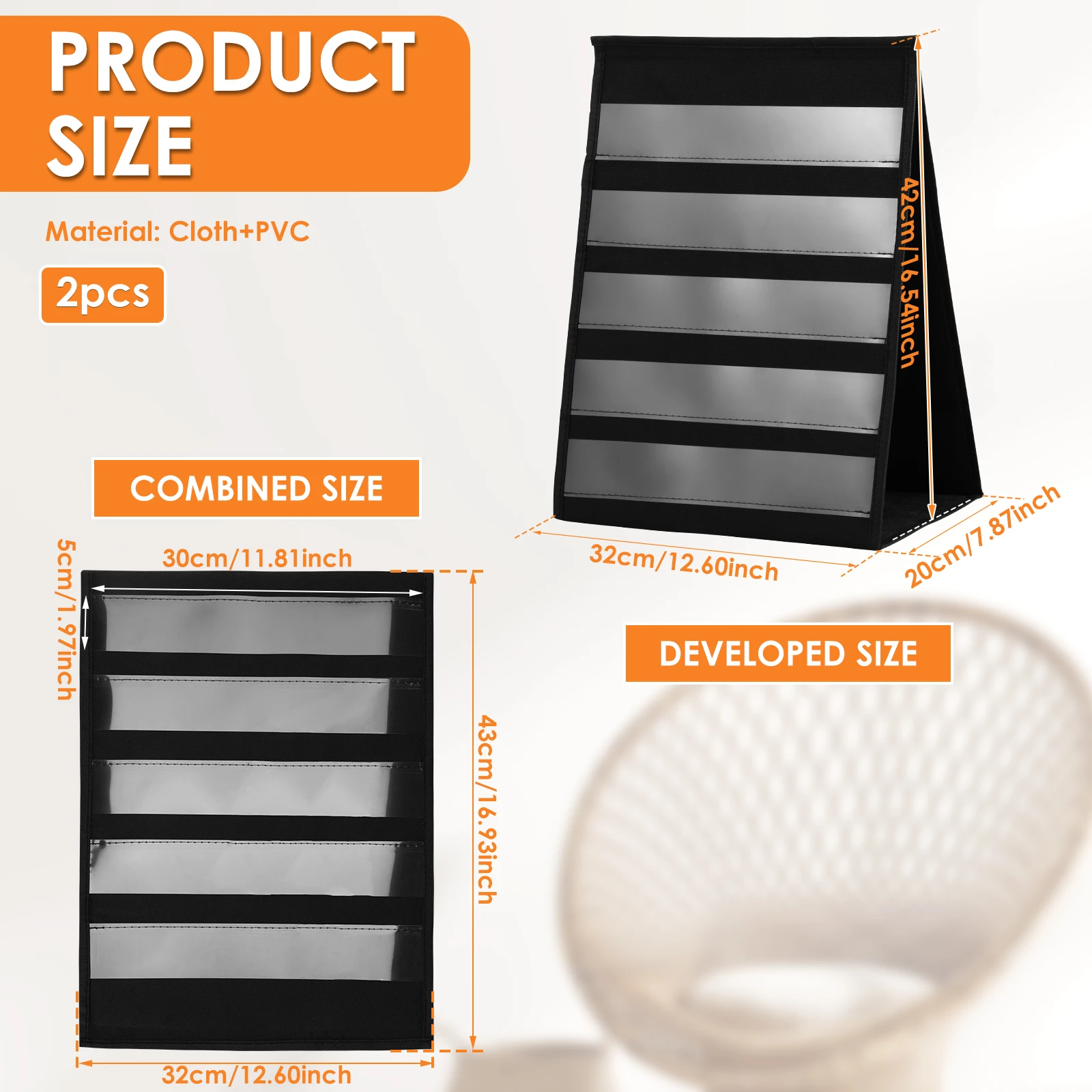 2Pcs Foldable Desktop Sticker Display Holder 5 Layers Tabletop Sticker Display Organizer for Badge Event Souvenirs Storage