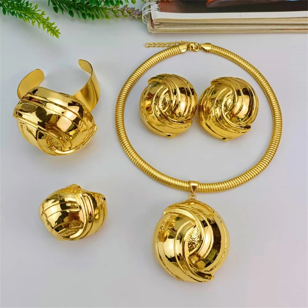 

EMMA Fashion Bold Jewelry Set Women Trendy Earrings Sets Italian Style Luxury Jewelry For African Lady Mama