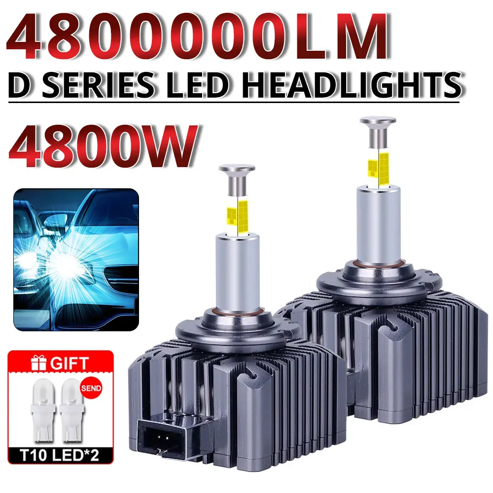 

High Power Car D3S LED Headlight Bulbs Canbus 4800W Automobiles D5S Led Fog Lamp D1R D1S D2S D2R D5S 1:1 Xenon Bulb 480000LM 12V