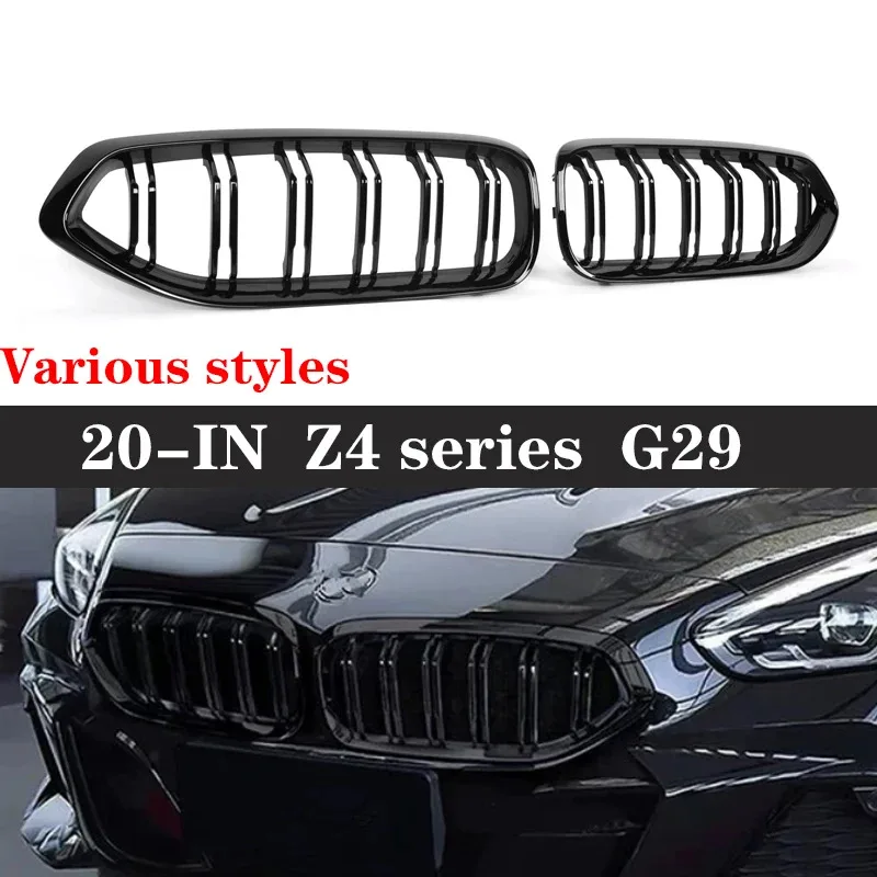 

2020-IN black Tri-color Styling Car Front Kidney Grill for BMW Z4 Series G29 Drive 25i M40i Bumper Grille Mesh ABS