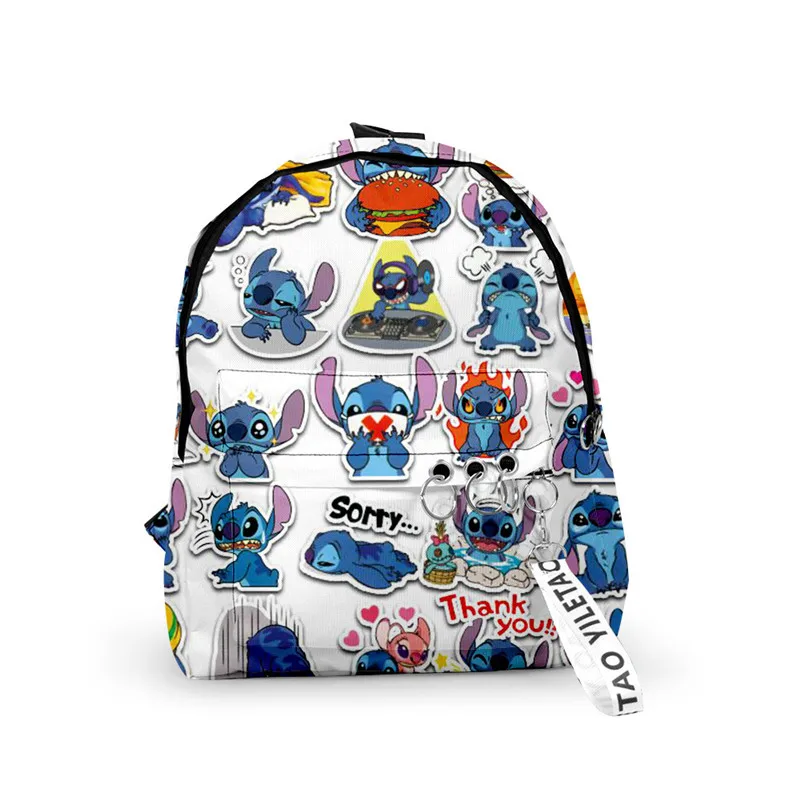 Disney Anime Lilo & Stitch Schoolbag Kawaii Stitch Children Backpack Leisure Cartoon Student Girl Boy Holiday Gifts