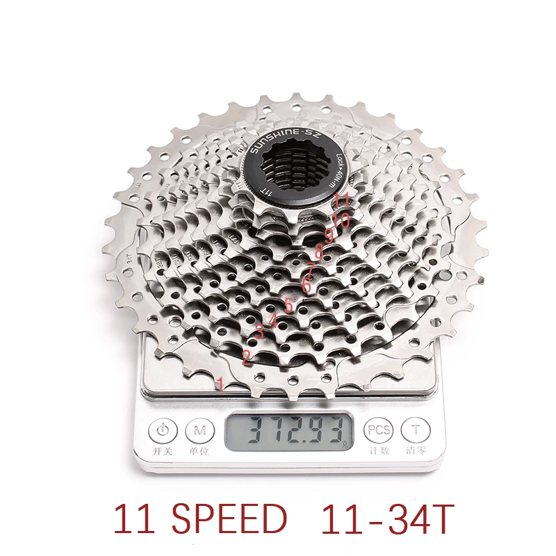 SUNSHINE Road Bike Freewheel 8 9 10 11 12 Speed Cassette 11-23T/25T/28T/30T/32T/34T K7 Bicycle Flywheel Sprocket for SHIMANO