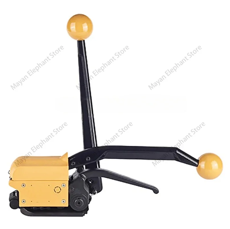 Manual Steel Strapping Tool A333 Buckle Free Sealless Handheld Steel Strapping Machine for 13/16/19 MM Steel Strip Strap