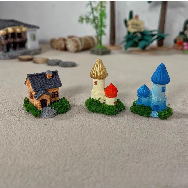 

Emulation Miniature Castle Villa House Micro Landscape Sand Table Model Props Decoration Ornaments