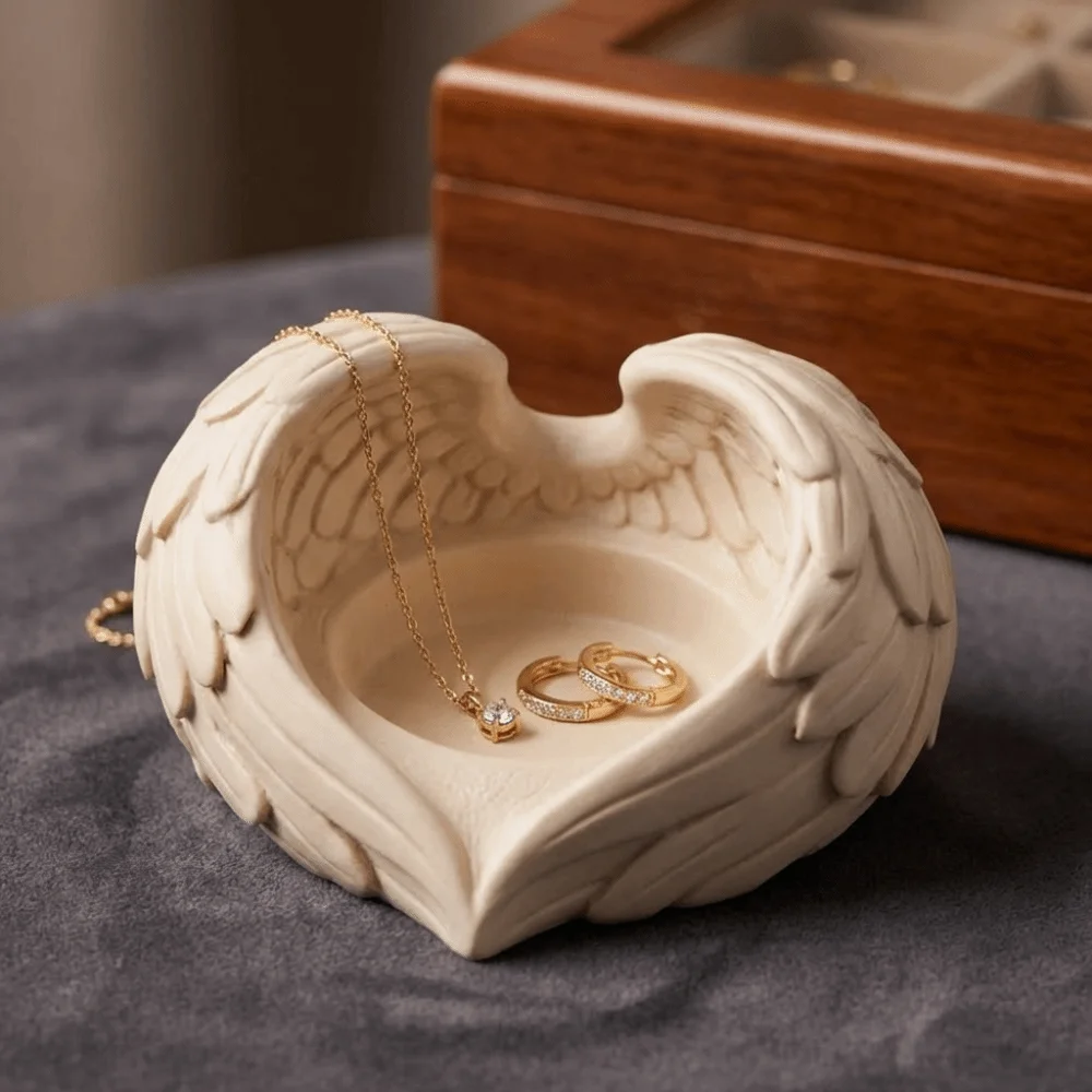 Plastic 3D Printed Wings Candle Holder Artistic Stable Candlestick Candlestand Decorative Jewelry Display Plate Desktop Display