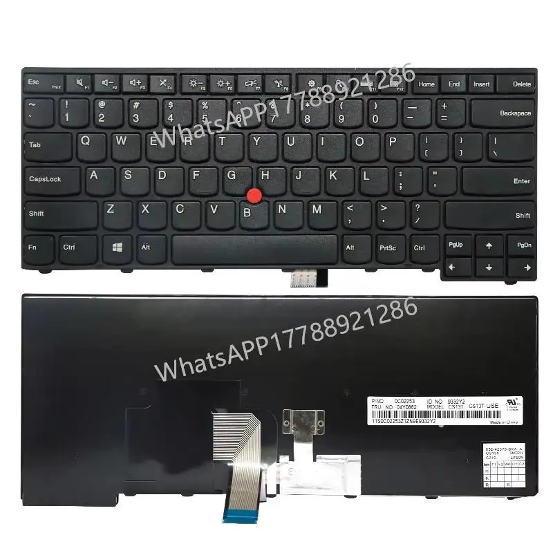 US Layout Keyboard for Lenovo ThinkPad T440 T450 T460 T440P T440s T450S L440 L450 L460 E431 E440