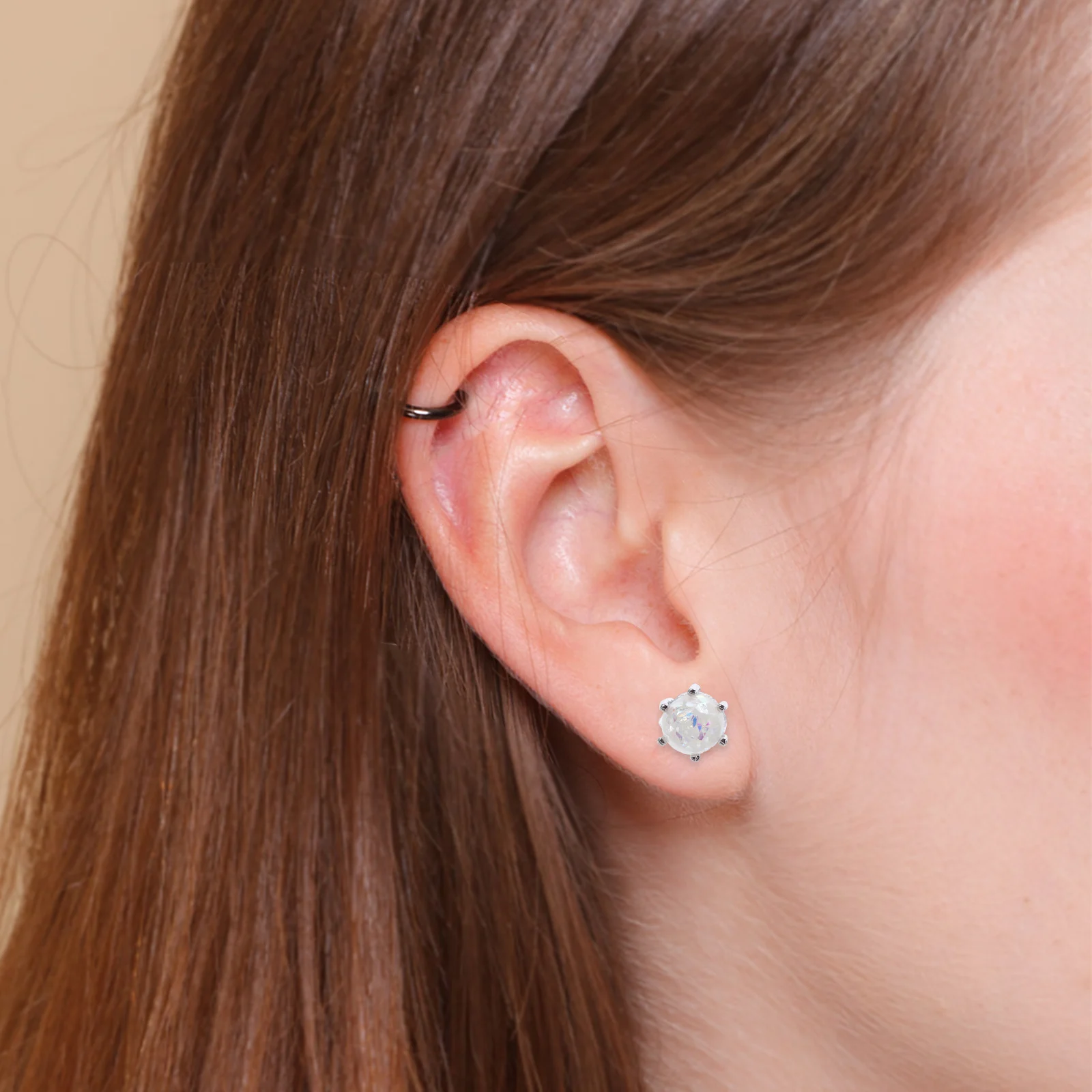 

2 Pcs Fashionable Stud Earrings Aesthetic Dangling for Women Cute Copper Delicate