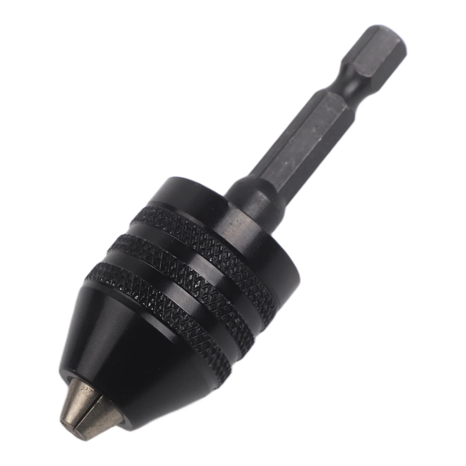 Self-Tighten Collet Drill Chuck Drilling Tasks 6.35mm 1 4inch Shank 0.3-8mm Clamping Range Aluminum Alloy Material
