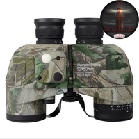 Marine Binoculars 10x50 with Rangefinder Compass for Adults FMC Lens Waterproof Fogproof Low Light Vision Binoculars for Boating