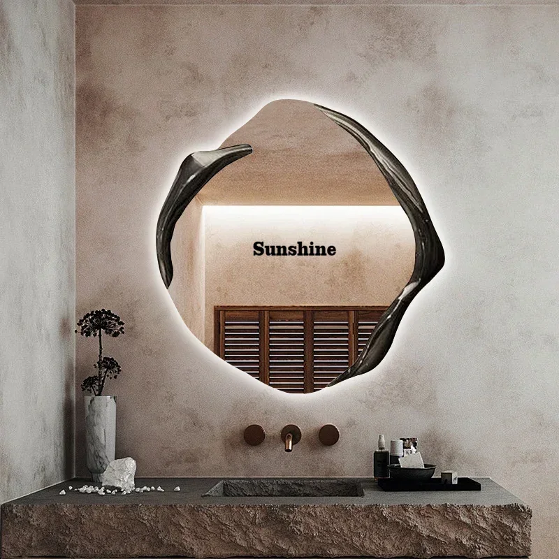 Modern Art Mirror Aesthetic Living Room Decoration Wall Nordic Mirror Funky Luxury Irregular Asymmetrical Spiegels Home Products