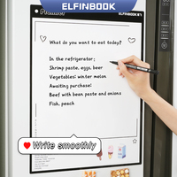 Elfin Book Reusable Magnetic Soft Whiteboard Fridge Stickers Erasable Sticky Notes Message Board Teaching Practice kitchen Board