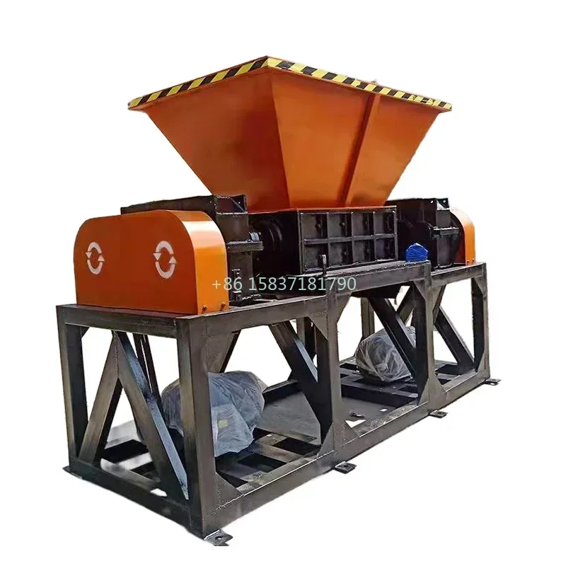 10 Ton Easy Operating Shredder Machine Widely Using Tire shredder Recycling production line Waste Double Shaft Shredding Machine