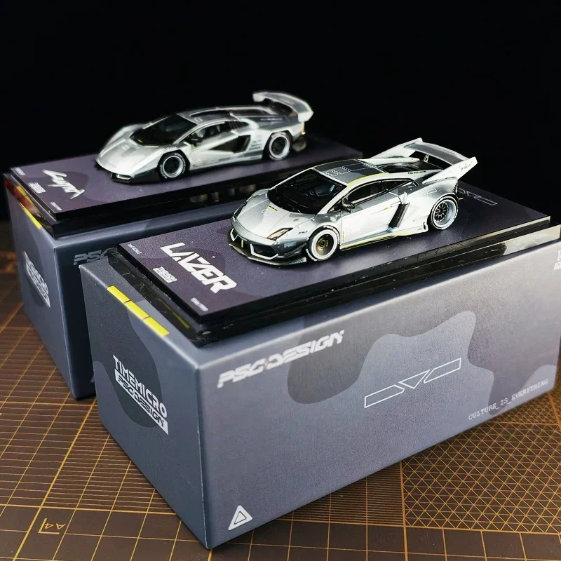 TimeMicro × PSC DESIGN 1:64 Lamborghini Countach V × Gallardo Lazer Alloy Diecast Model Car Collectible Gift Ornament