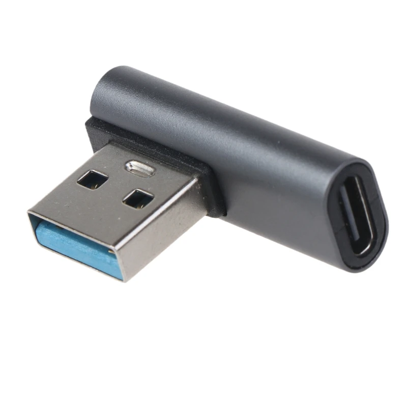 

Переходник с USB A «папа» на USB C «Мама», 90 градусов, USB 3,0 на Type C, кабельный разъем, поддержка передачи данных 10 Гбит/с для ноутбуков.