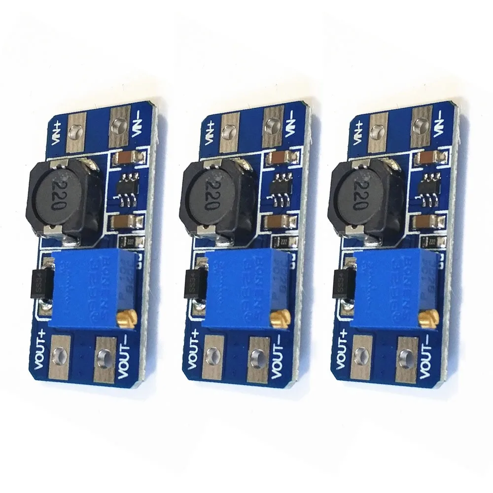 DC-DC Adjustable Boost Module 2A DC DC Boost Step Up Converter Module 2V-24V To 5V 9V 12V 28V Power Module MT3608 Booster