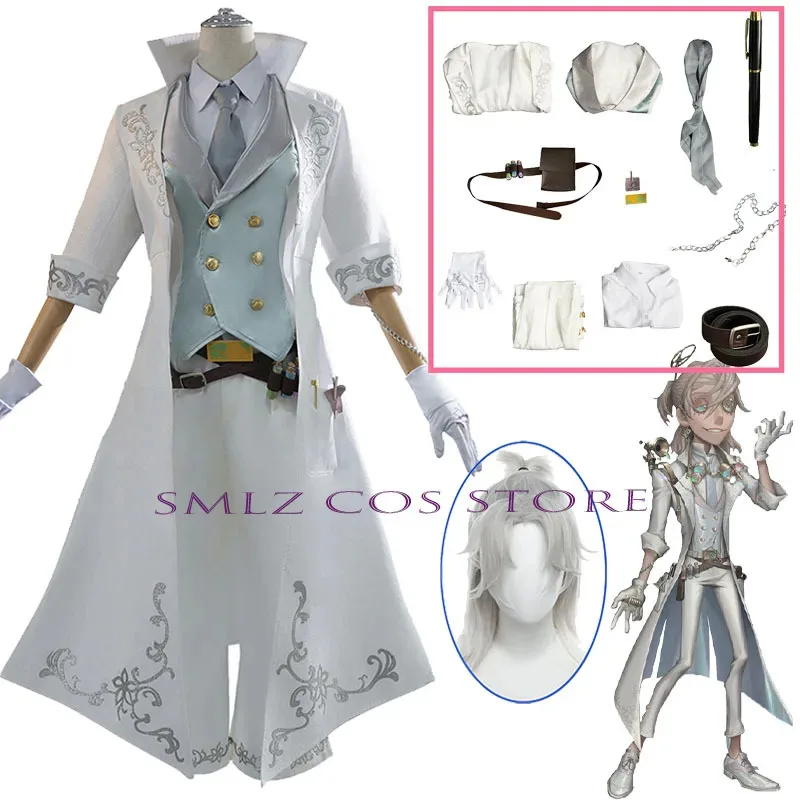 

Prisoner Luca Balsa Cosplay Game Identity V Paranormal Detective Luca Costume Trench Uniform Suit Party Role Play Clothing Suit