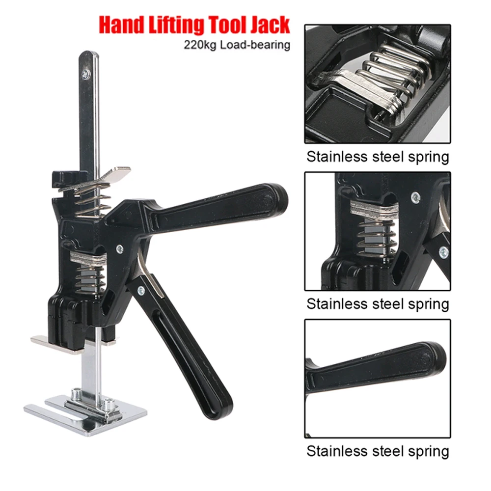 Labor Saving Arm Board Jack Cabinet Lifter Height Locator Adjusting Lifter Multifunctional Anti-Slip Hand Lifting Tool 220kg