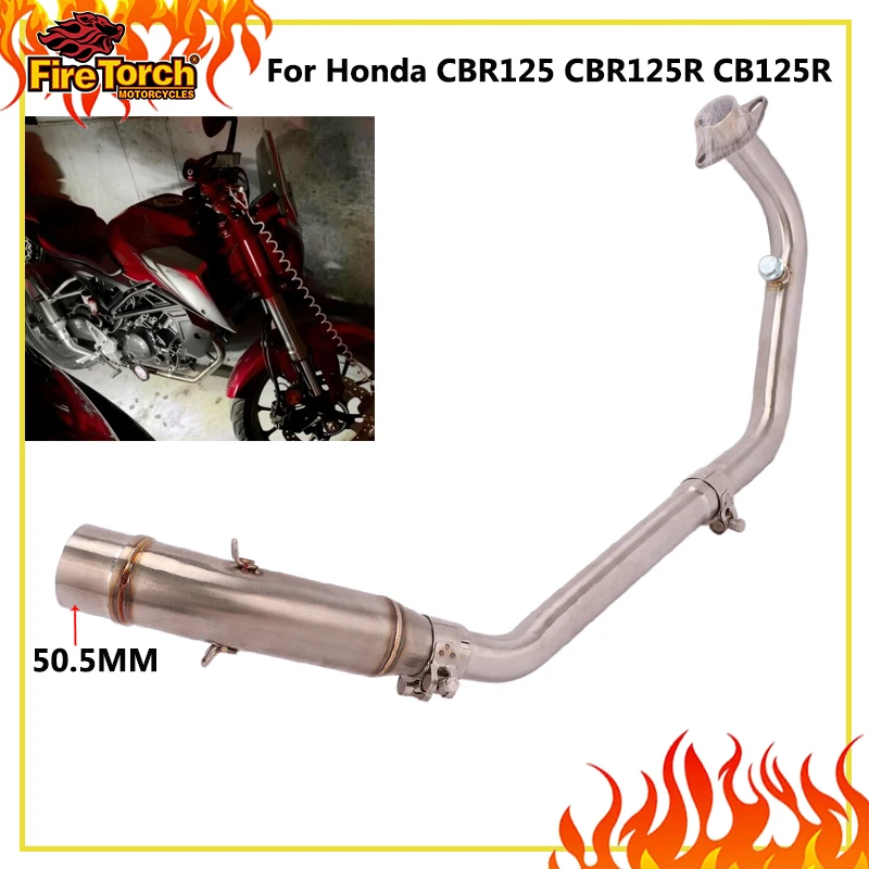 Slip-On Auspuffanlage für Honda CBR125 CBR125R CB125R CBR 125 2017 - 2021 Motorrad Auspuff Modifiziertes Frontrohr Moto Escape Moto Systeme