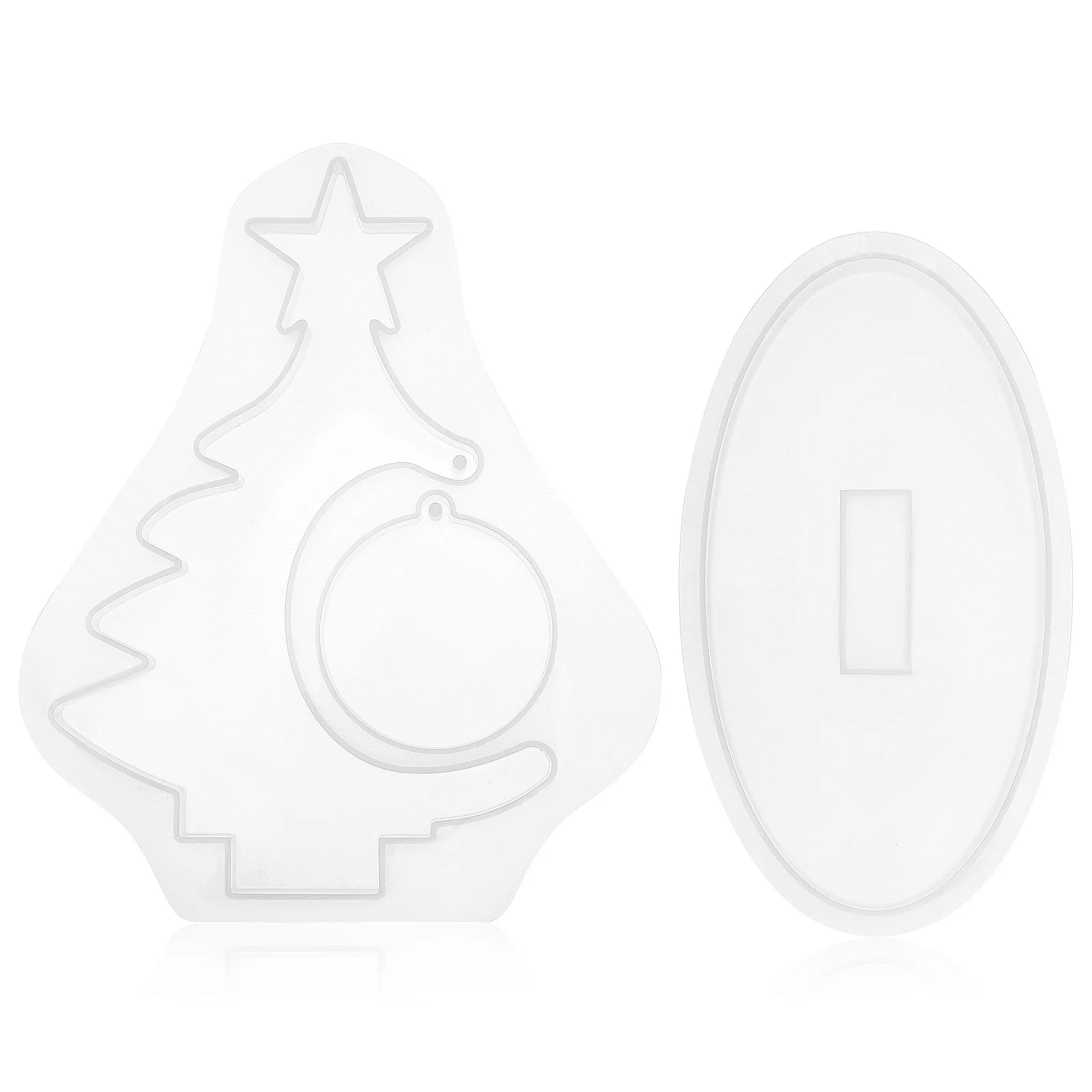 

1 set 1 Set Large Christmas Tree Mold Silicone Diy Craft Epoxy Resin Ornament Making Molds For Holiday Decor Gifts Home Party