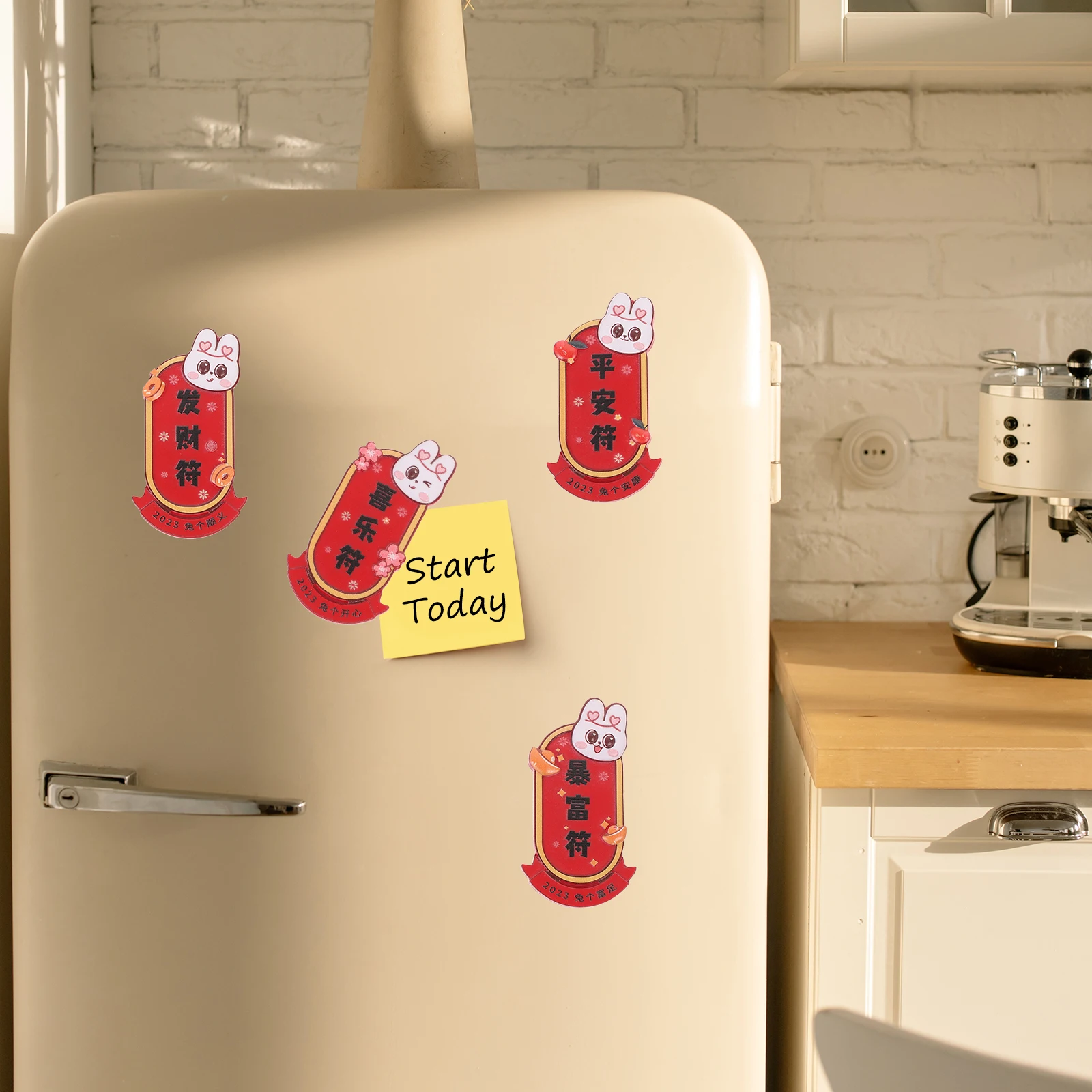 

4Pcs Bunny Fridge Magnets Adhesion Refrigerator Rabbit Magnetic Decorations Cute Kitchen Decor for Birthday Gift