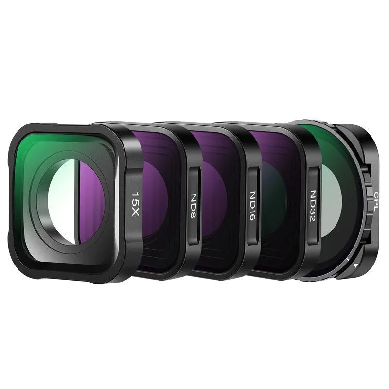 For NEEWER FL-GP24 Filter & Lens Bundle for GoPro Hero 13/12/11/10/9 ND CPL & 15X Macro Camera Lens