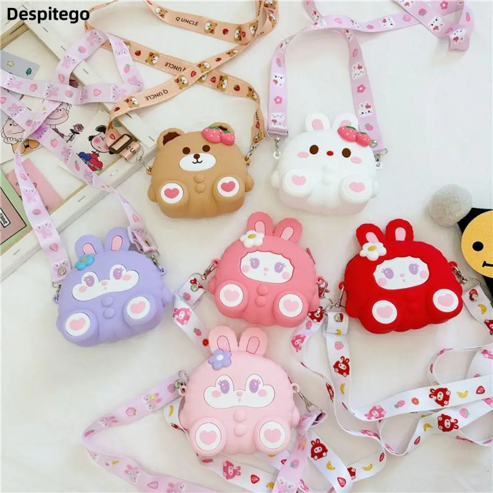 

Y2K Cartoon Rabbit Shoulder Bag Multifunctional Travel Portable Crossbody Bag Rabbit Bag Pendant