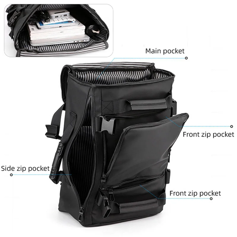 Large Multifunction Backpack Man 15.6 Inch Laptop Business Travel Luggage Rucksack Carry On School Shoulder Bag Mochila XA452C